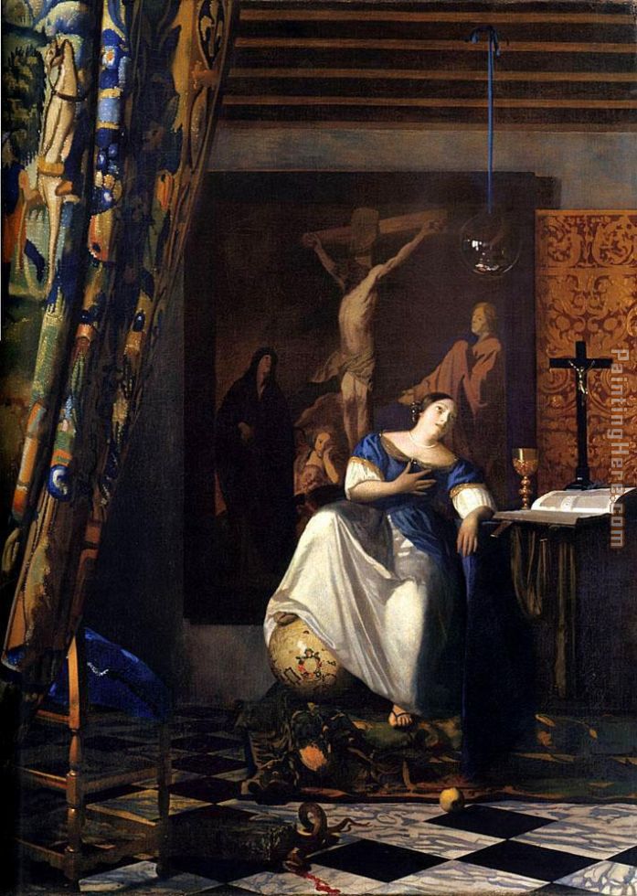 Allegory of the Faith painting - Johannes Vermeer Allegory of the Faith art painting